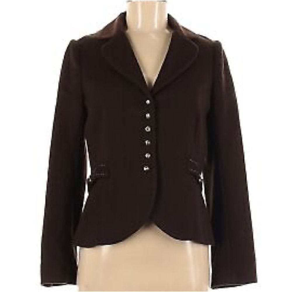 Rebecca Taylor wool /cashmere fitted suit blazer/skirt